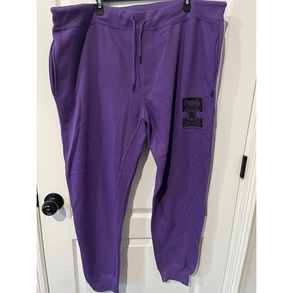 Crooks & Castles Purple Jogger Sweatpants XL/2XL NWOT